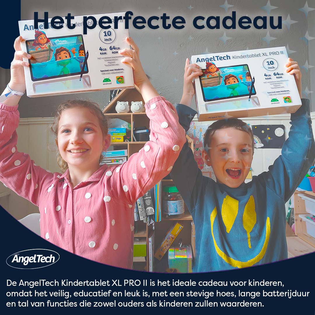 AngelTech Kinderpakket PRO II - Kindertablet + Kinderkoptelefoon