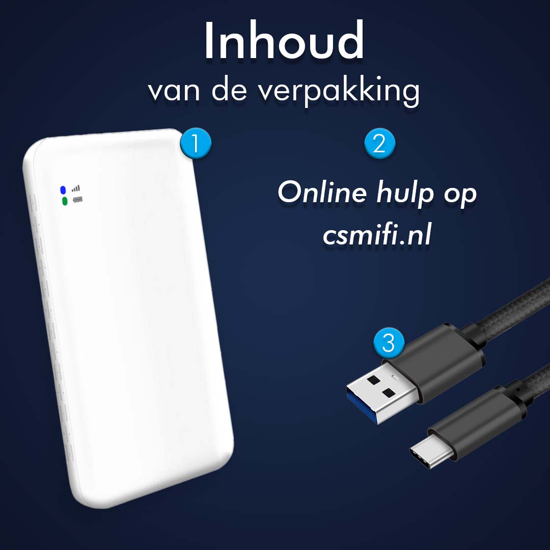 CS Dual Band Global Mifi Router - 2.4Ghz + 5Ghz - Wereldwijde Dekking - 10 apparaten