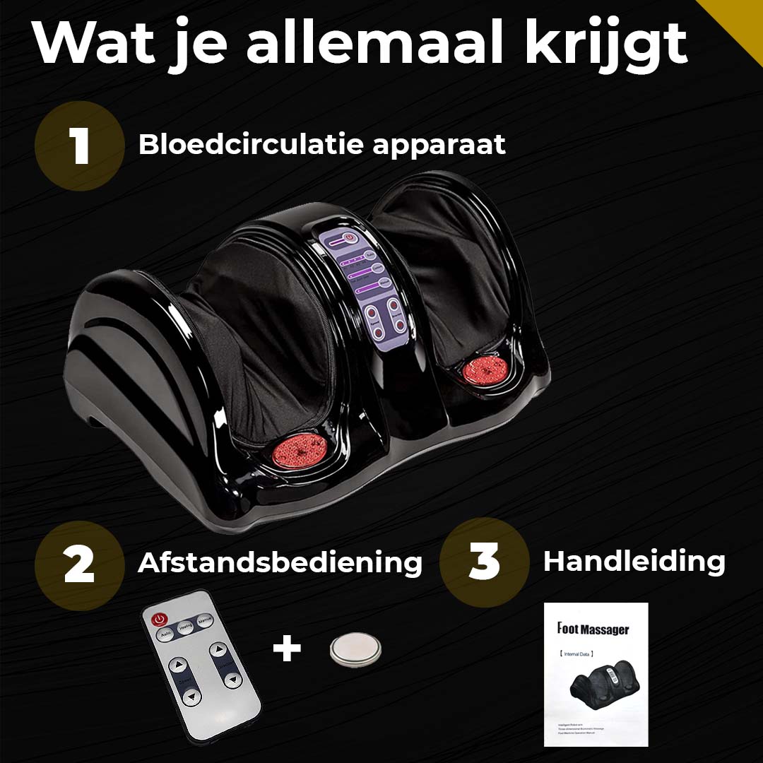 CS Bloedcirculatie Apparaat – Voetmassage Apparaat– Voetmassage Apparaat Bloedsomloop - Massage Apparaat – Stimuleert Bloedsomloop - Voeten – Kuiten – Armen – Warmtefunctie – Voetmassage