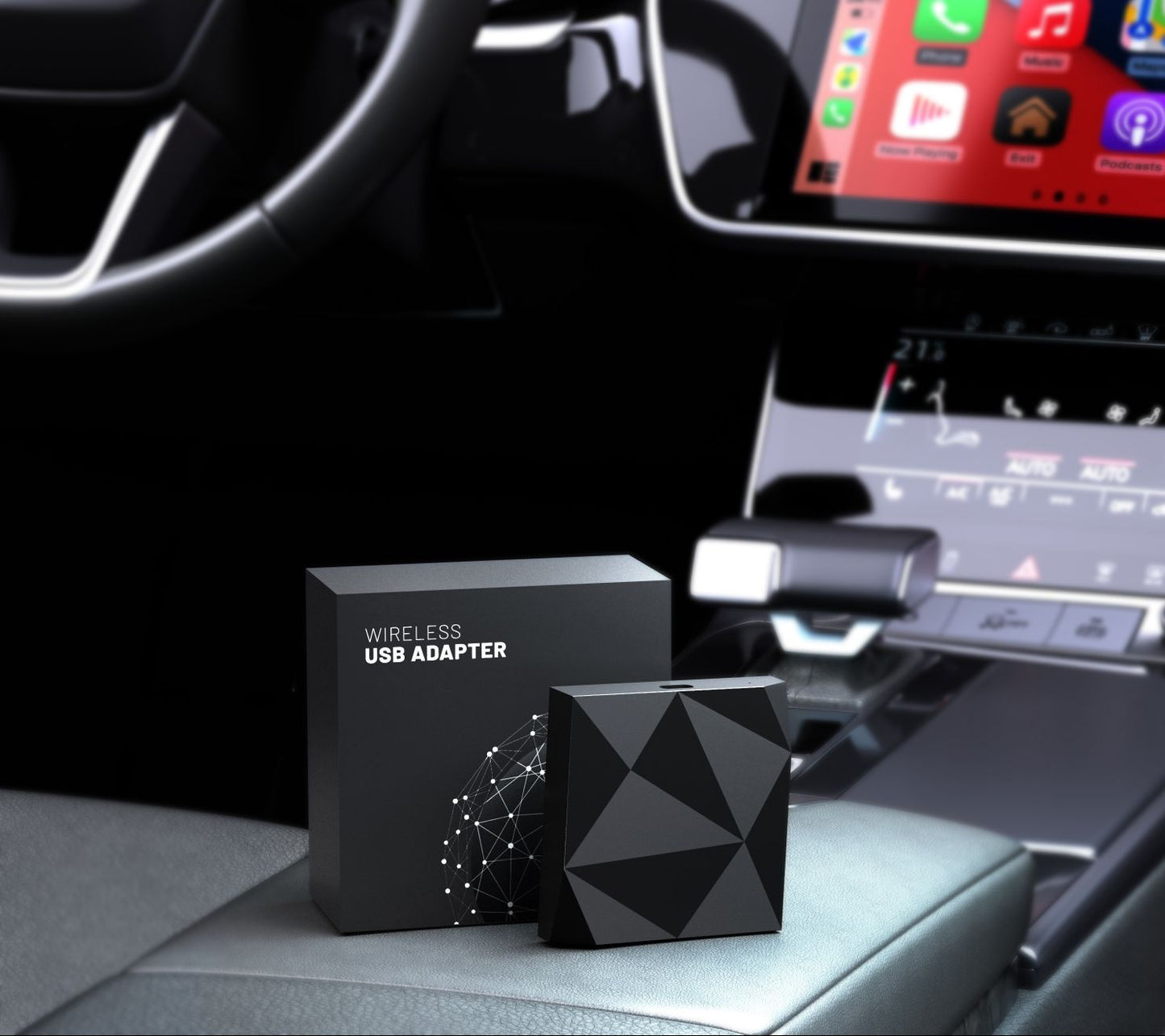 CS CarPlay Dongle Pro - Draadloze ontvanger voor Apple Carplay - Auto-Connect