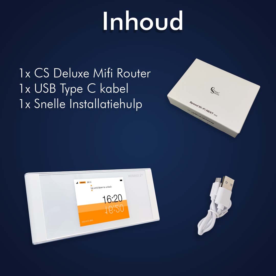 CS Deluxe Mifi Router – Mifi – 4G Router - Werkt met Simkaart - Tot 5x Sneller Internet – 2.4/5GHz 750Mpbs – 15 Apparaten –  Router - 13x5.5x1.3CM