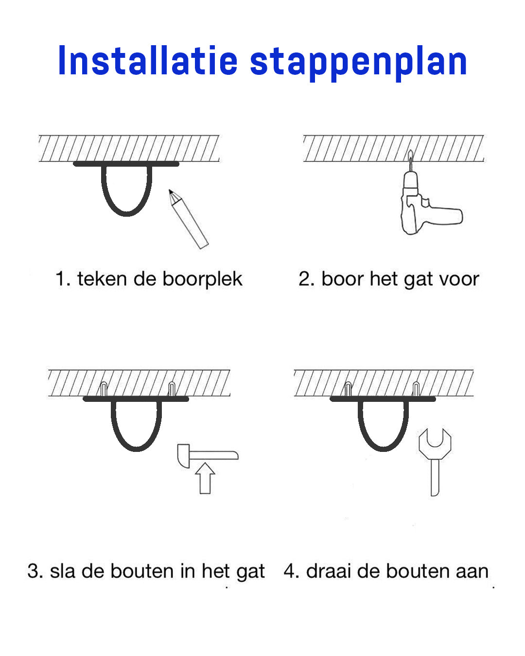 Plafondhaak – Ophangsysteem – Ophanghaak – Voor Beton en Hout -Hangstoel – Hangmat – Bokszak – RVS – Binnen en buiten – 500KG